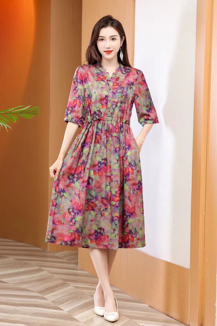 2515《粉丝专享》高品质时尚气质收腰连衣裙