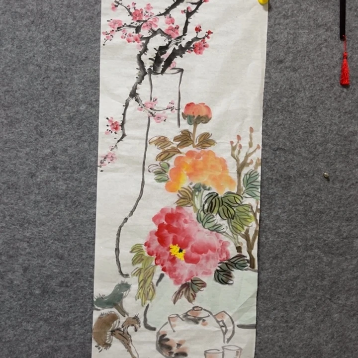 竖款淄博大鱼书画艺术作品
