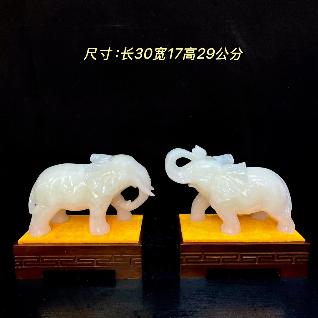 《大象 财运 吉祥》天然家居博古架玄关酒柜摆件乔迁送礼公司摆件