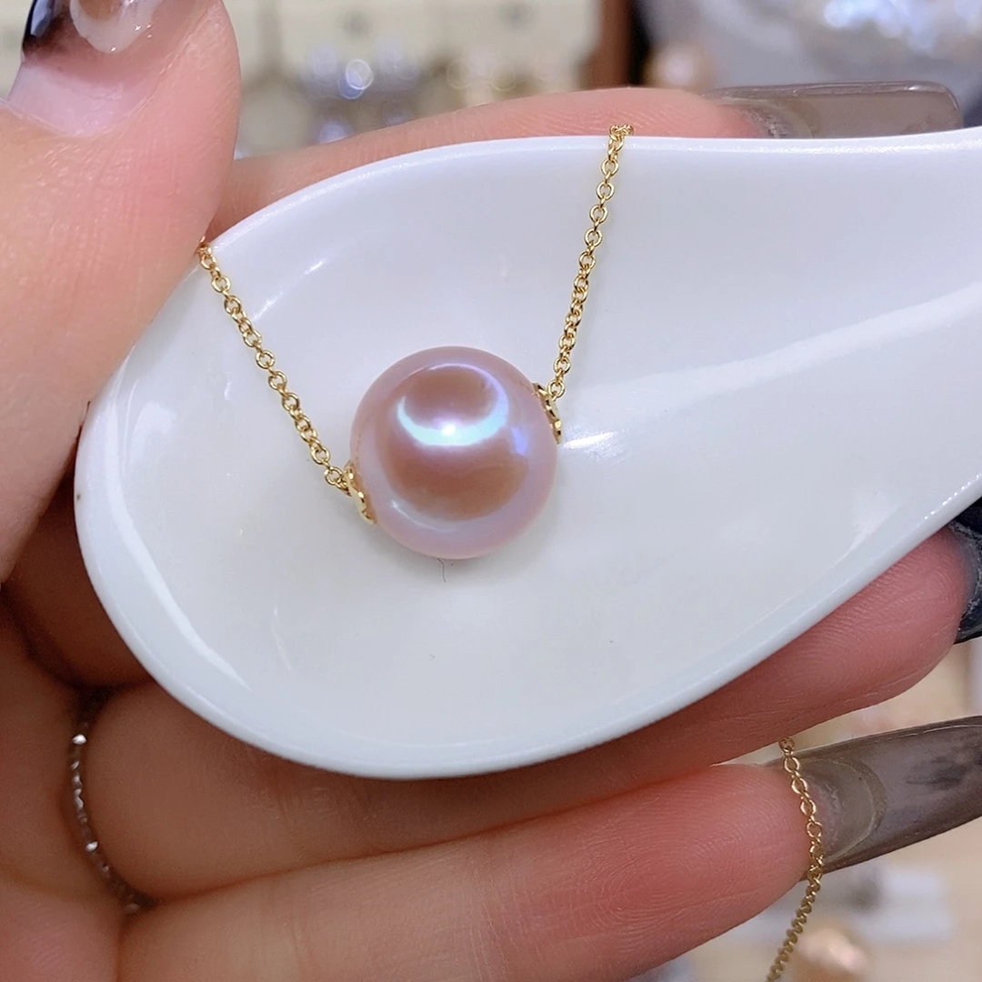 淡水珍珠银S925镶嵌颈饰F