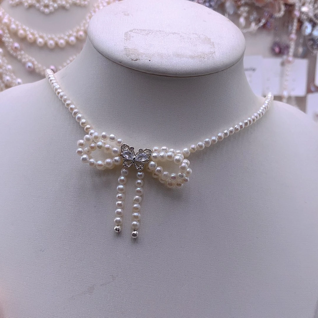 九***娘耳饰淡水珍珠未镶嵌项链