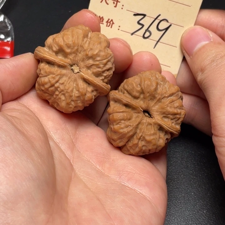 文玩核桃把件蛙蛙37尺白茬369