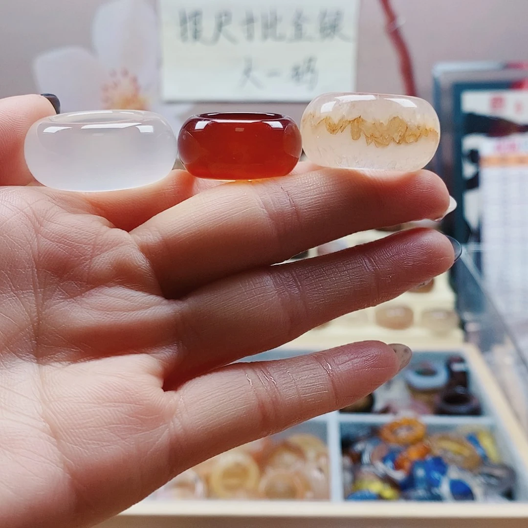 玛瑙/玉髓戒指未镶嵌个