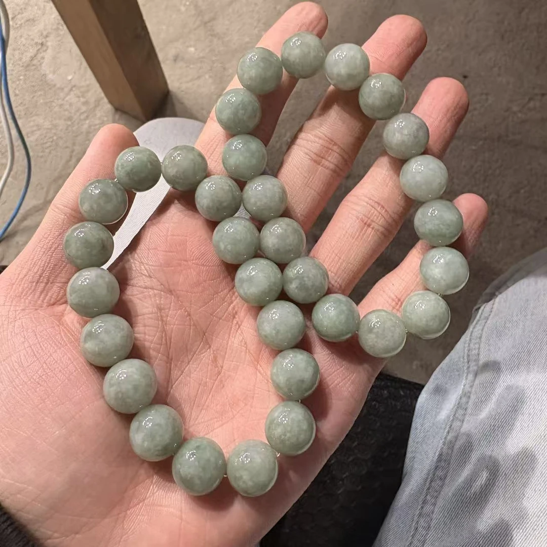 天然A货翡翠手串-12mm左右-多样性发其一c09
