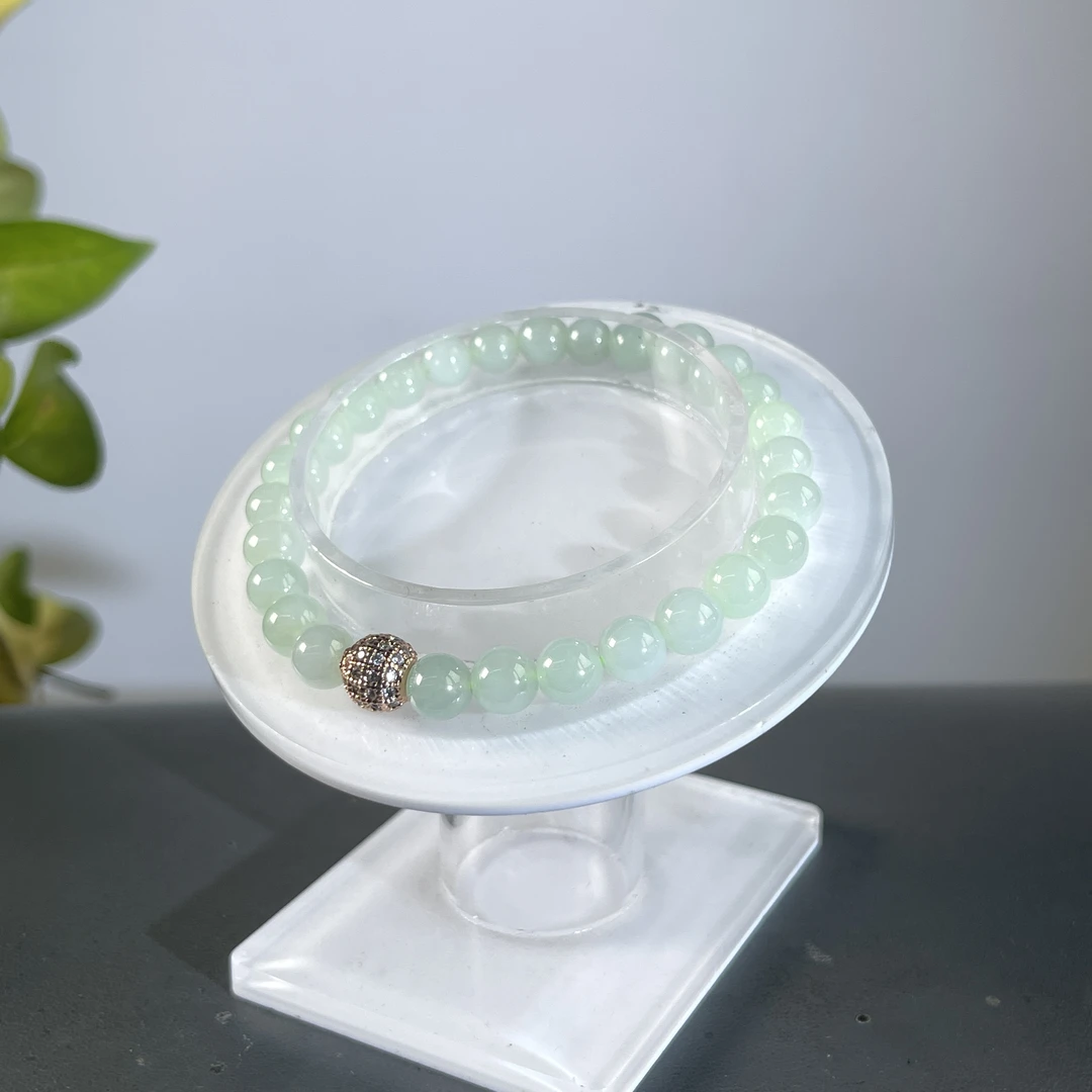 JYB06-39  天然缅甸A货翡翠  翡翠手串（含配饰）