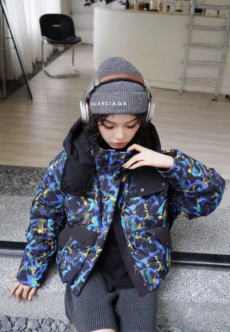 潮牌立体2023冬季时尚立体设计感短款宽松短款羽绒外套