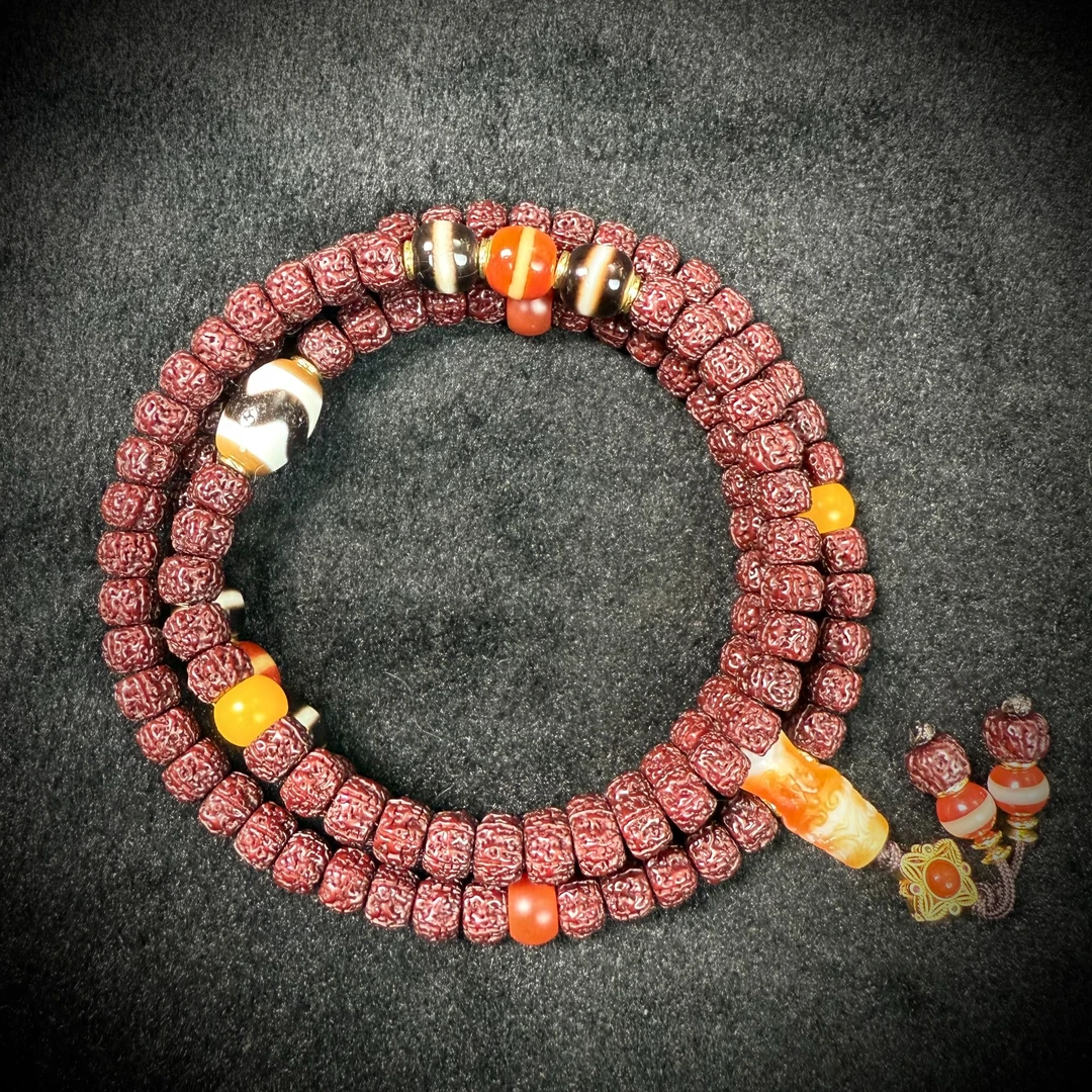 9+盘龙小金刚108满配药师天珠diy男女款脖挂3500007