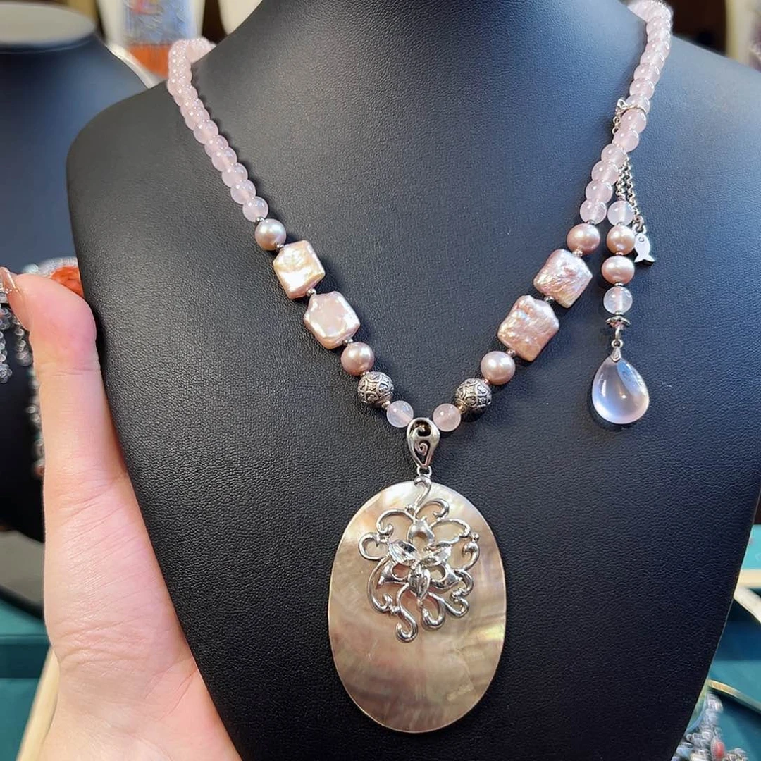 玛瑙/玉髓未镶嵌颈饰桀**｀项链
