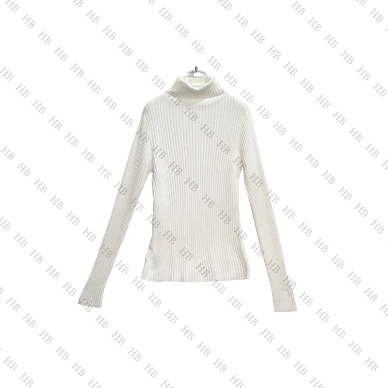 何碧碧HB【雪塔】6677 坑条棉舒适打底必备秋冬百搭时尚高领针织衫