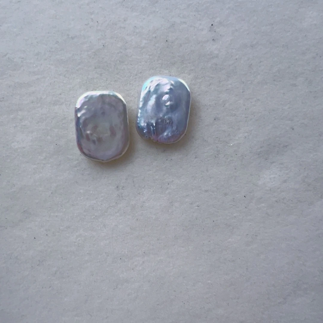 合金淡水珍珠耳饰