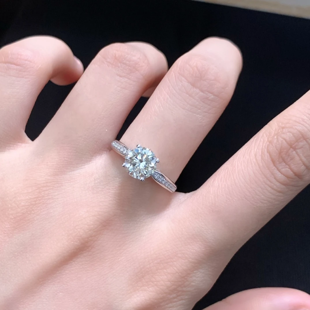 1.56克拉FG色VS净度天然钻石戒指18K金钻戒女结婚求婚礼物21507