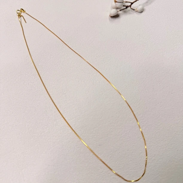 铜合金项链 百搭简约素金项链bw2033链长44