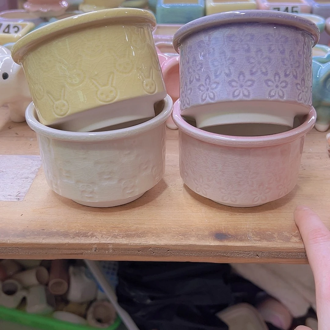 陶瓷花盆当场满12包邮