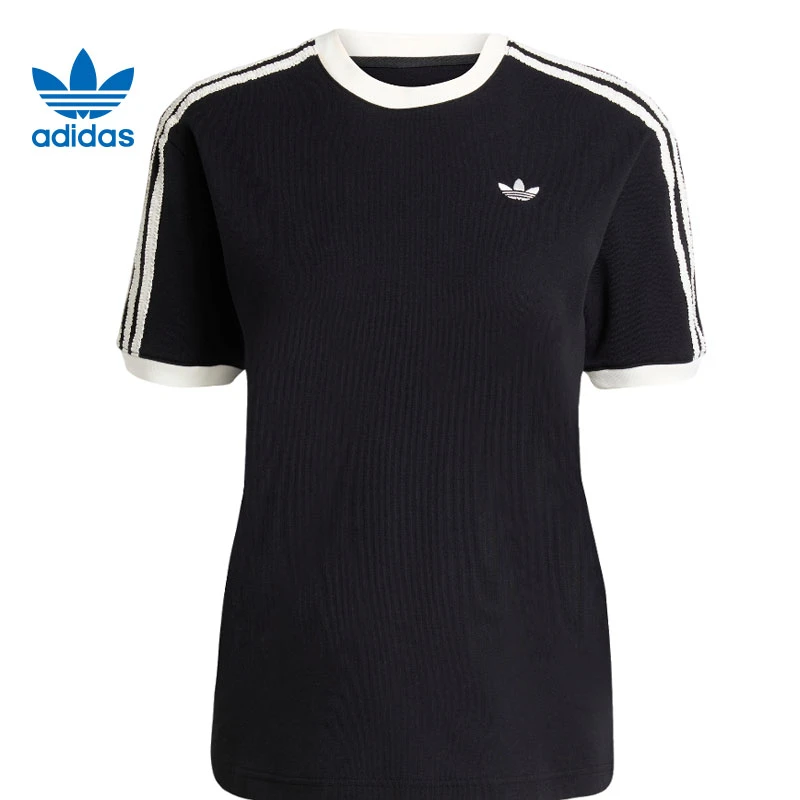 adidas阿迪达斯【大】三叶草女子运动休闲短袖T恤KC8819