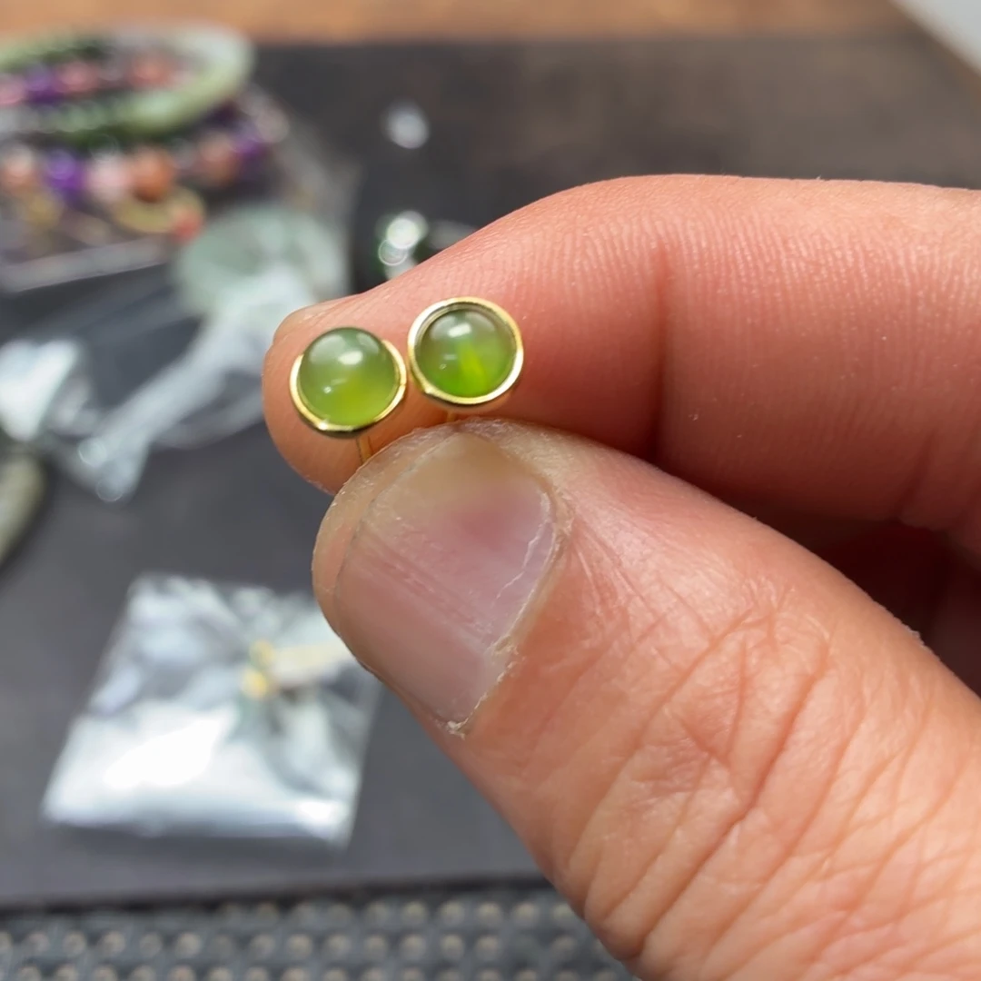 和田玉未镶嵌耳饰多样性发货拍一发一