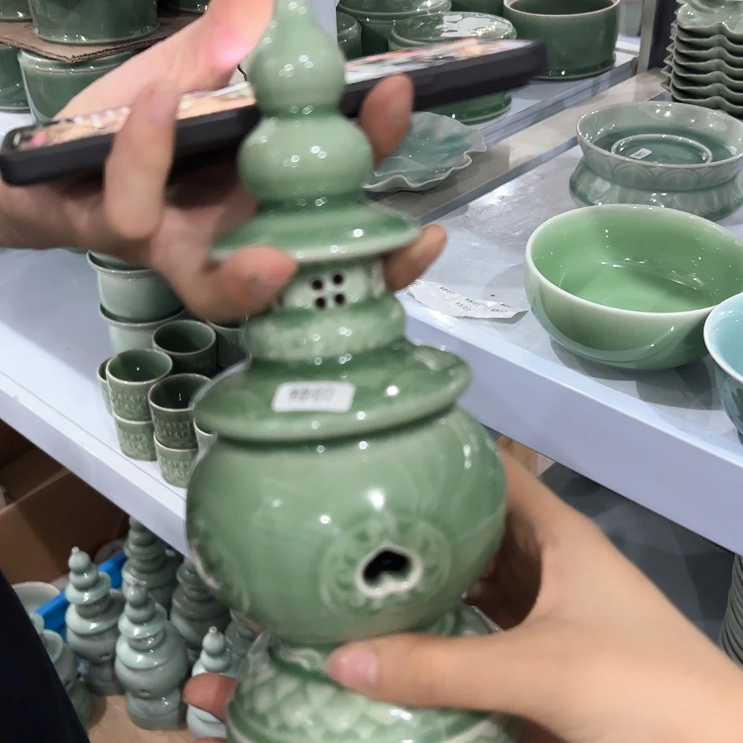 龙泉云间青瓷小米茶器