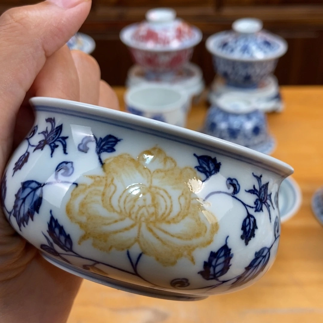 手绘现代茶具非古董