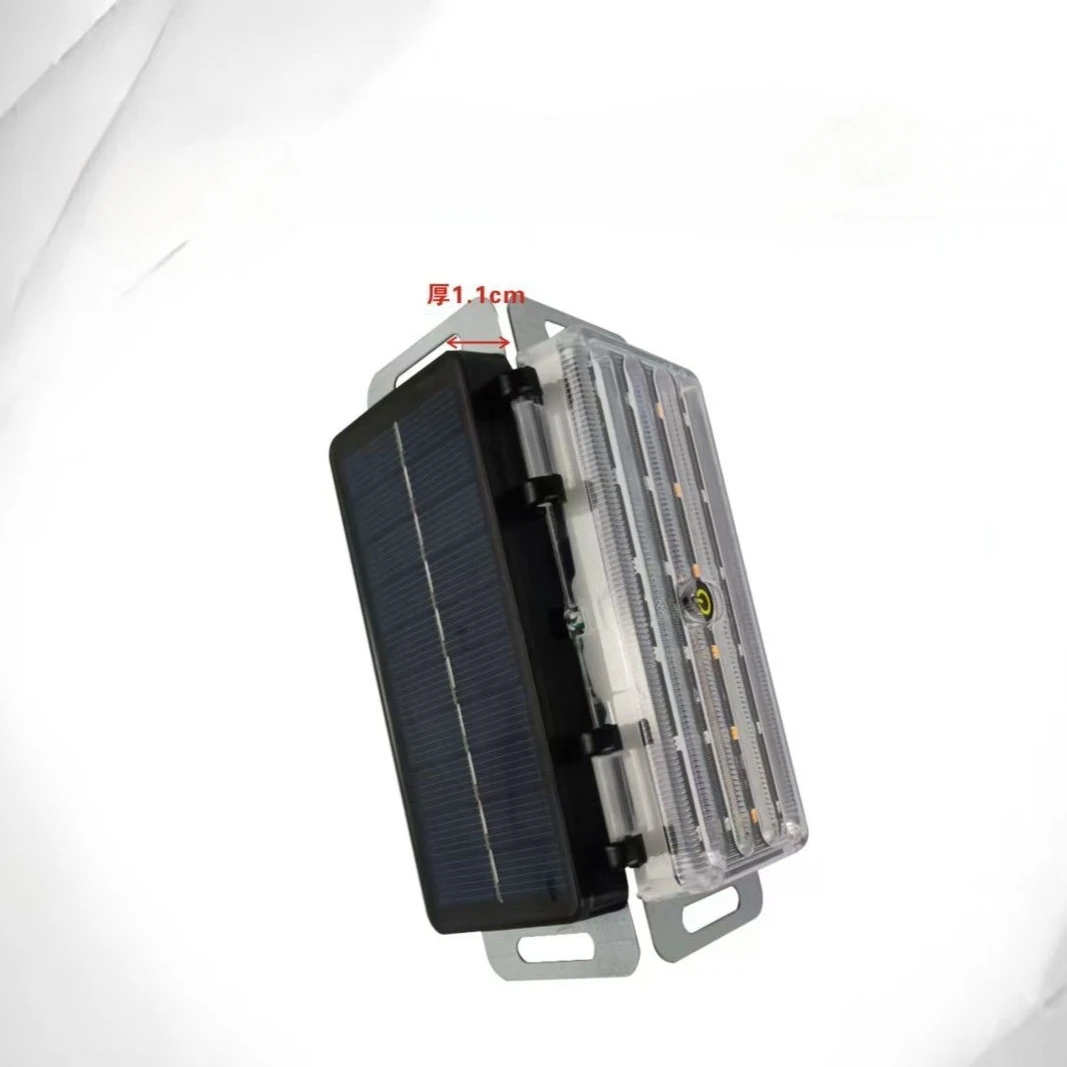 汽车摩托车电车太阳能免接线彩色爆闪警示灯防追尾装饰灯