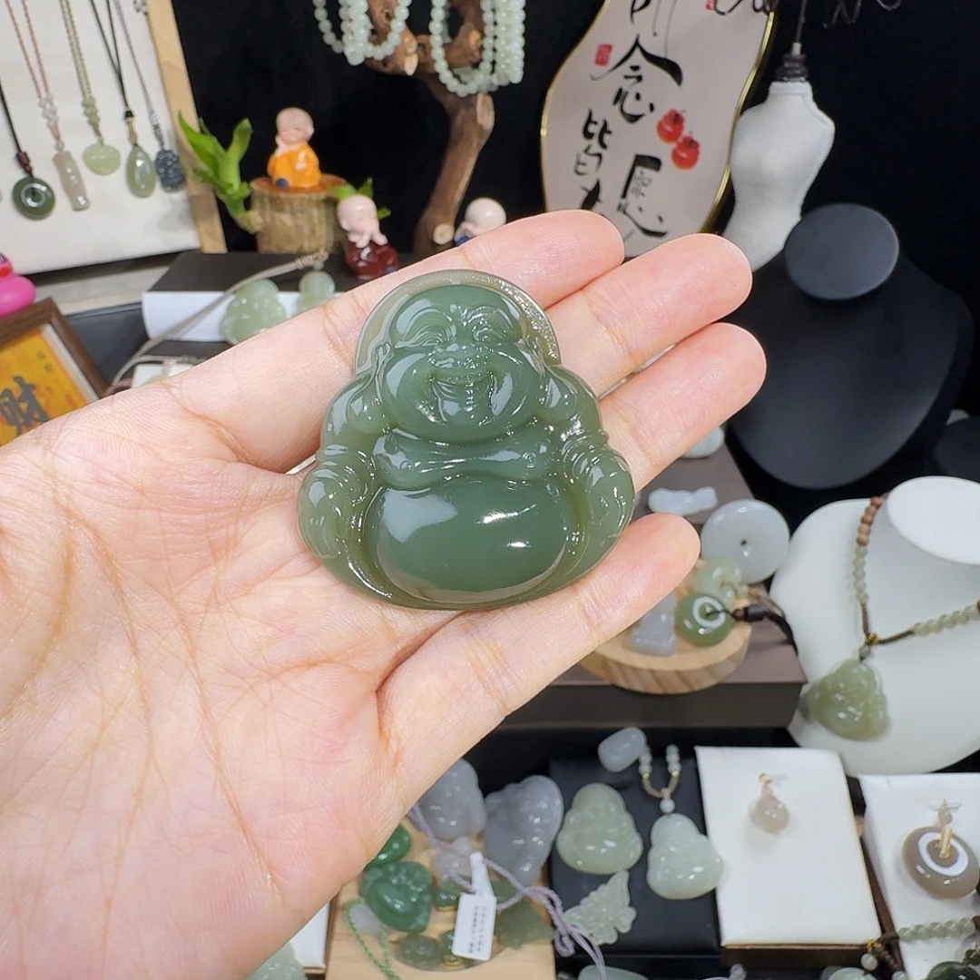 伤***豆颈饰未镶嵌和田玉