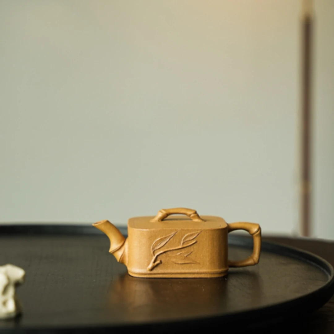 小方竹·薄胎把玩·65cc 黄金段 紫砂壶