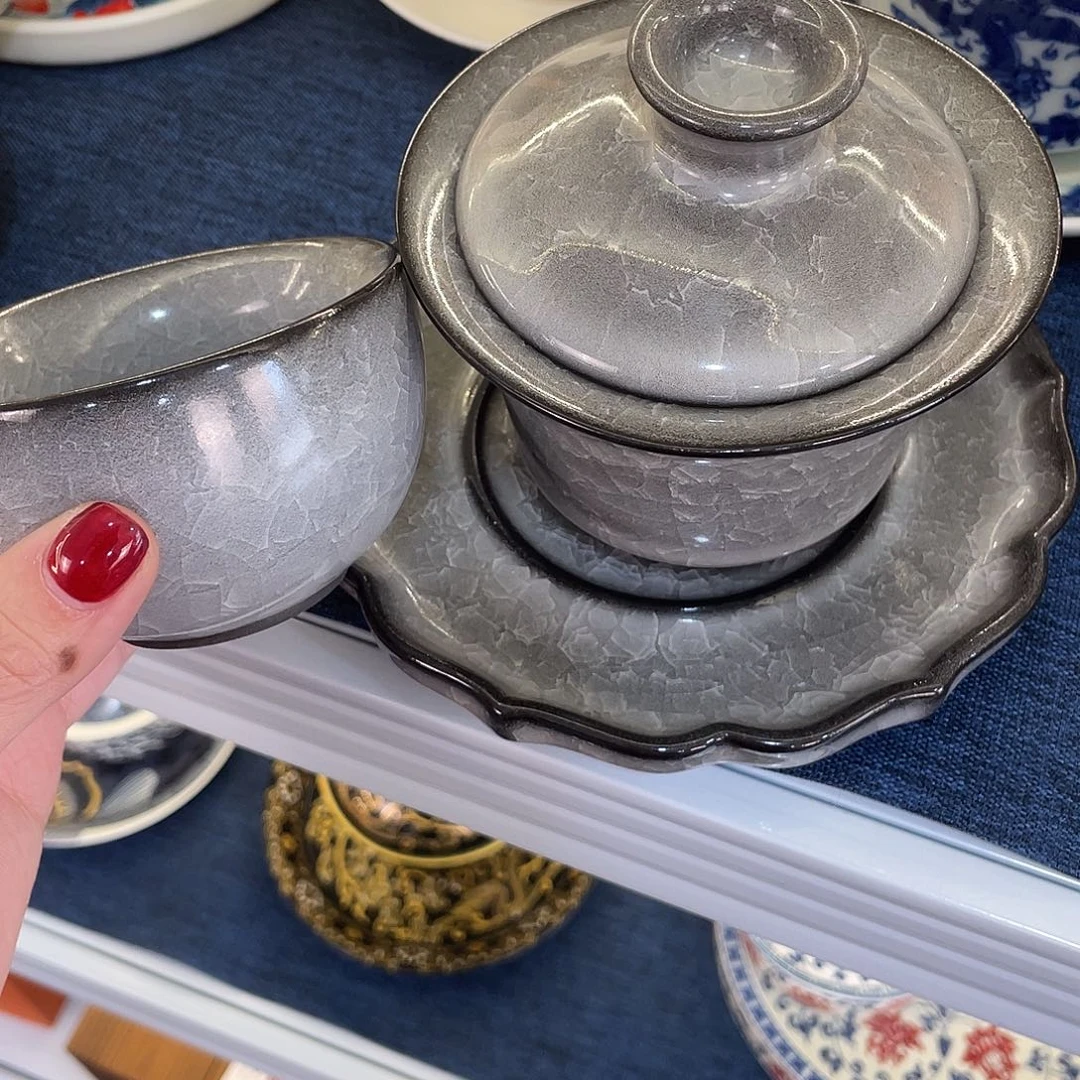 陶景德陶瓷盖碗茶具