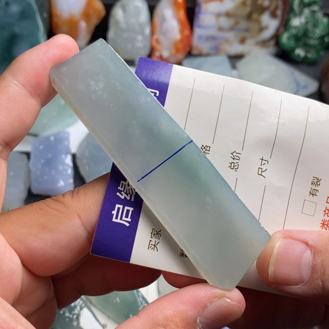 定制翡翠未镶嵌冰胶翡翠材料