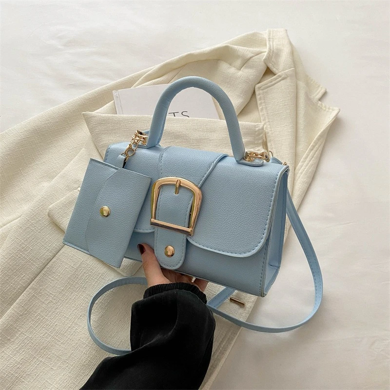 S474 韩版小方包新款复古手提包时尚女士单肩斜跨包两件套子母包