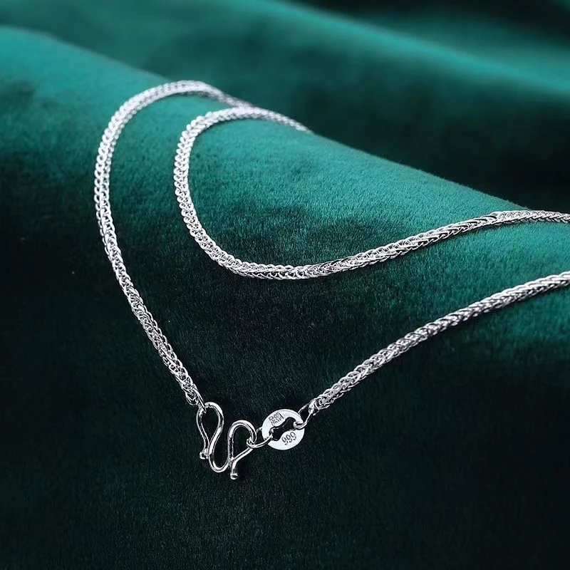 链子足银 足银999肖邦链纯银项链女百搭时尚男士项链纯银项链男
