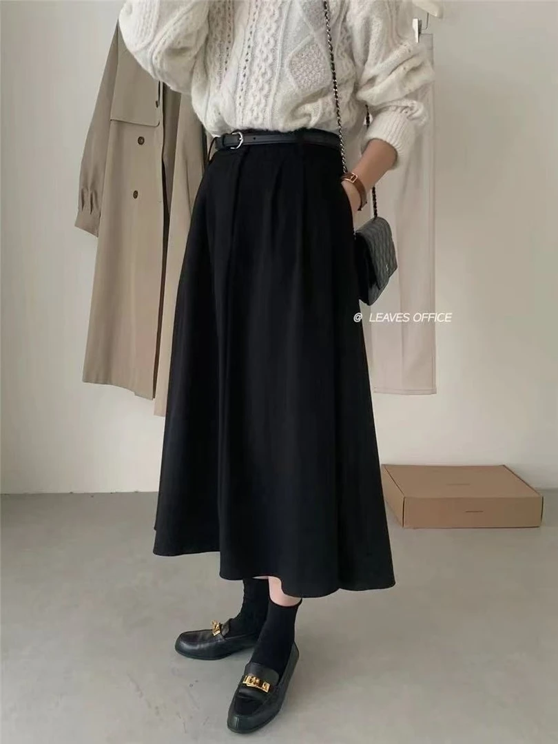 2025显瘦升级韩系半松紧伞裙 3003