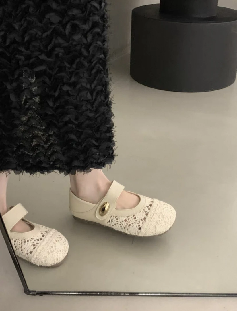 嘉嘉推荐#2710【网面平底鞋】勃肯镂空透气