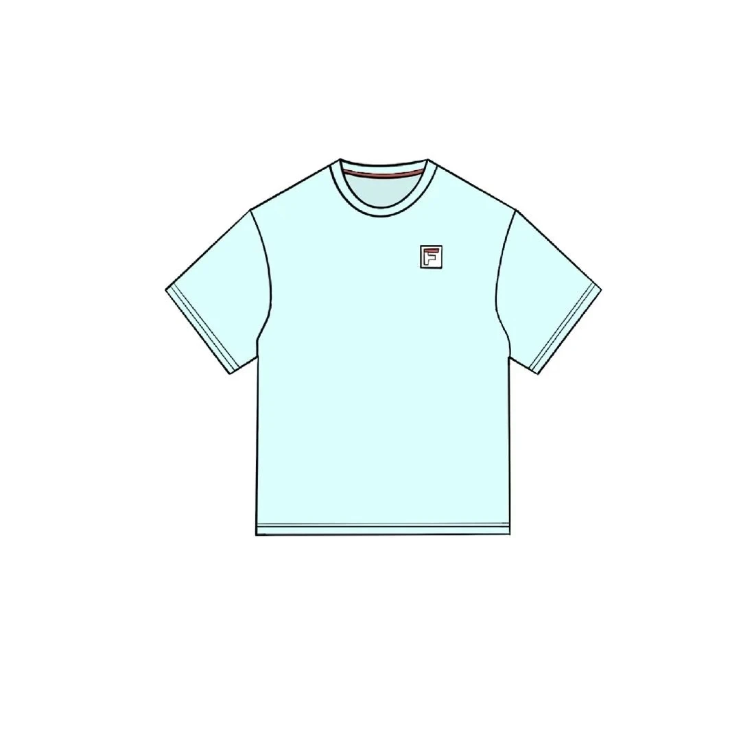 YSF标新品蓝色拼接夏季速干衣服男女宝同款T恤