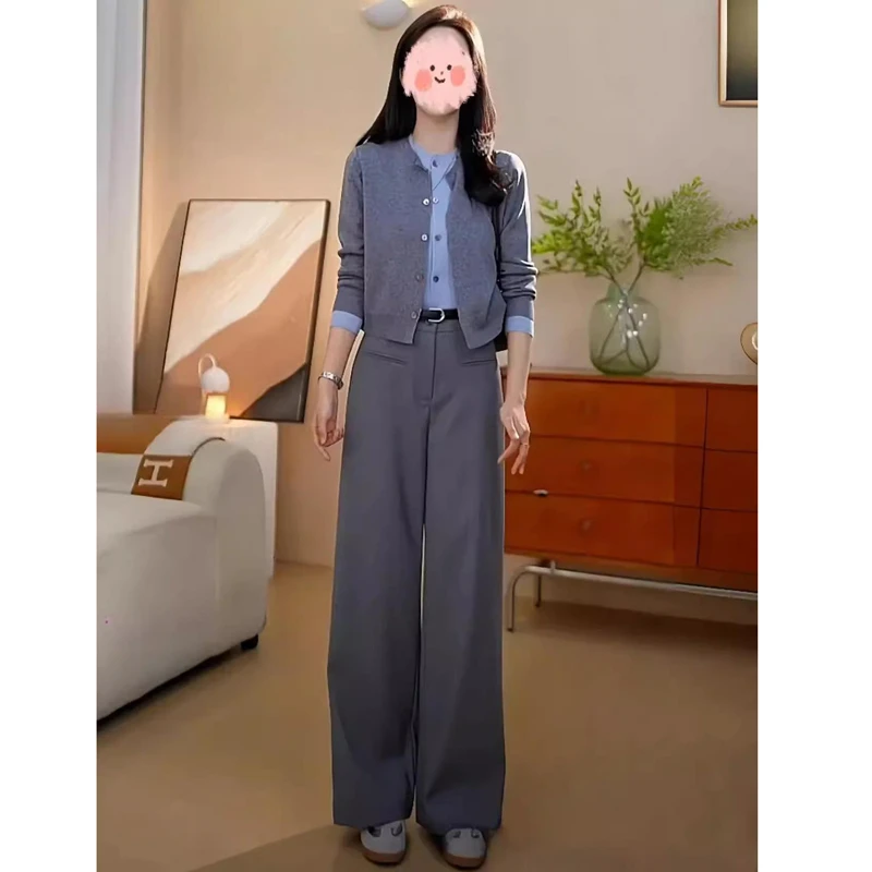 UQS休闲风轻职风时尚套装2025秋季网红气质衬衫套装宽松西装