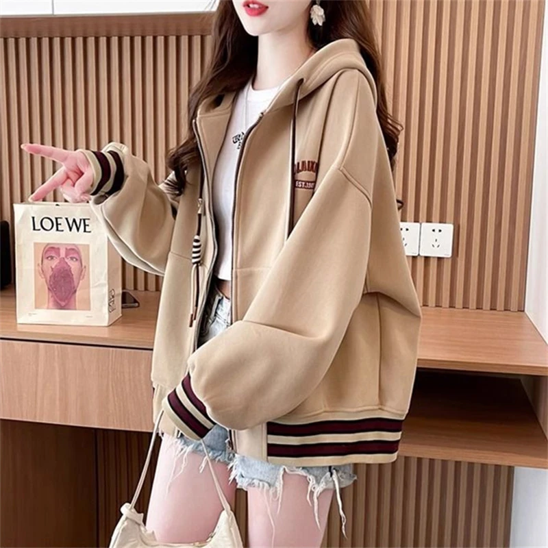 万能百搭流行短外套女初高中学生大童加绒开衫春秋冬新爆薄款外衣