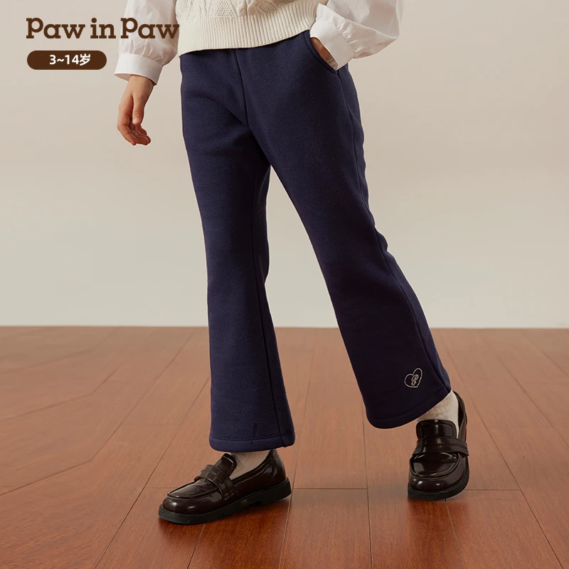 PawinPaw童装秋冬女童针织裤加绒喇叭裤舒适百搭PCTME4V24E