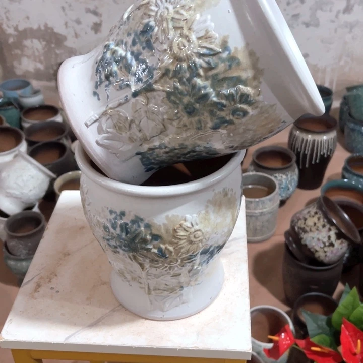 紫砂花盆口径19高度21两只正品