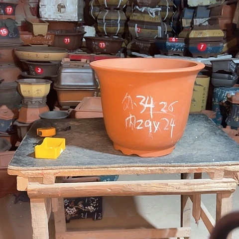 紫砂花盆高金钟盆一个