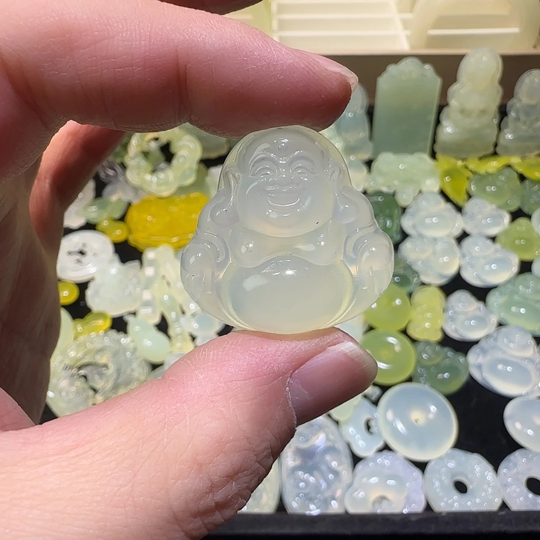 蛇纹石玉合金颈饰