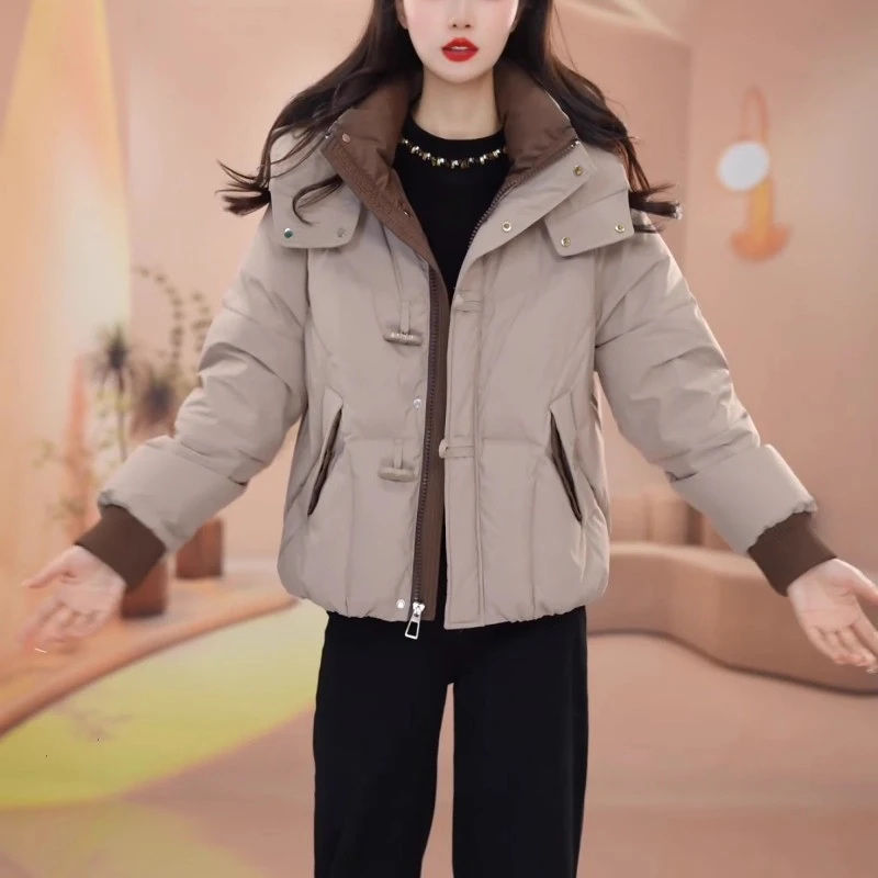 羽绒服2025年冬季新款气质时尚显瘦加厚保暖白鸭绒羽绒服M-3XL