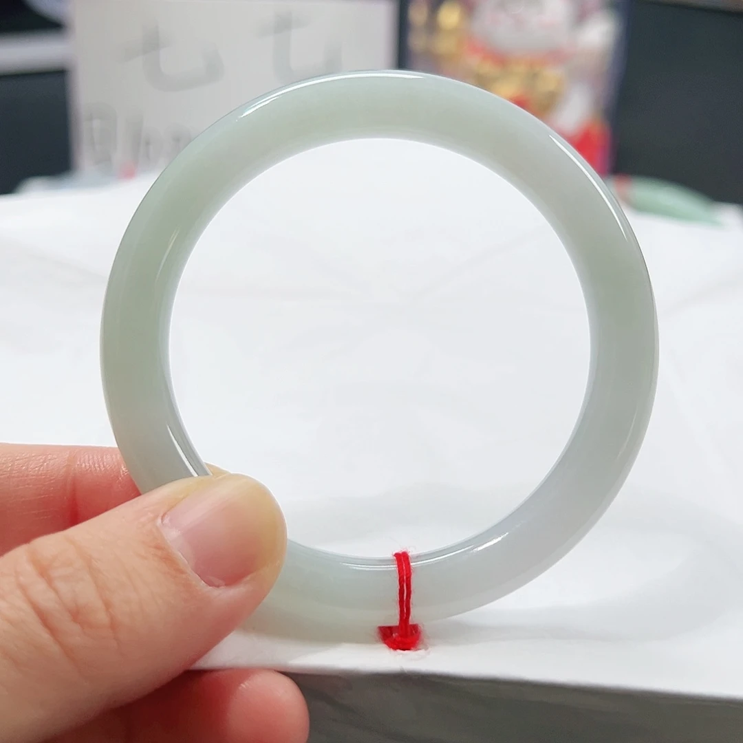 翡翠未镶嵌手镯天然翡翠A货 53圆条