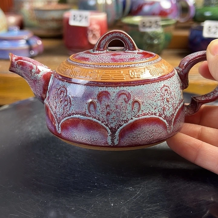 壶原矿钧瓷 蝶恋花