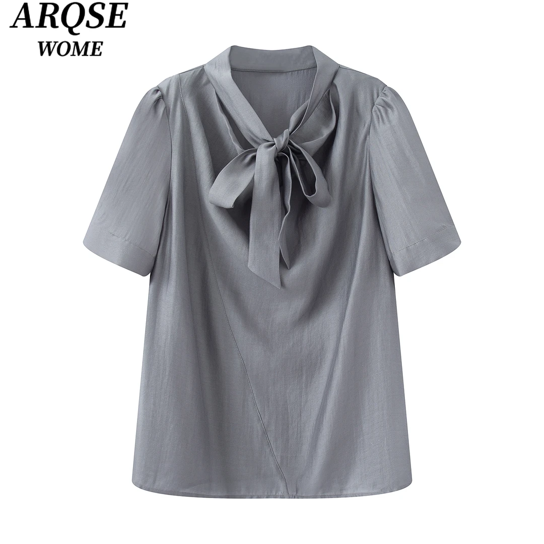 【艾家商场同款】2025夏季新品款时尚气质短袖衬衫上衣6671