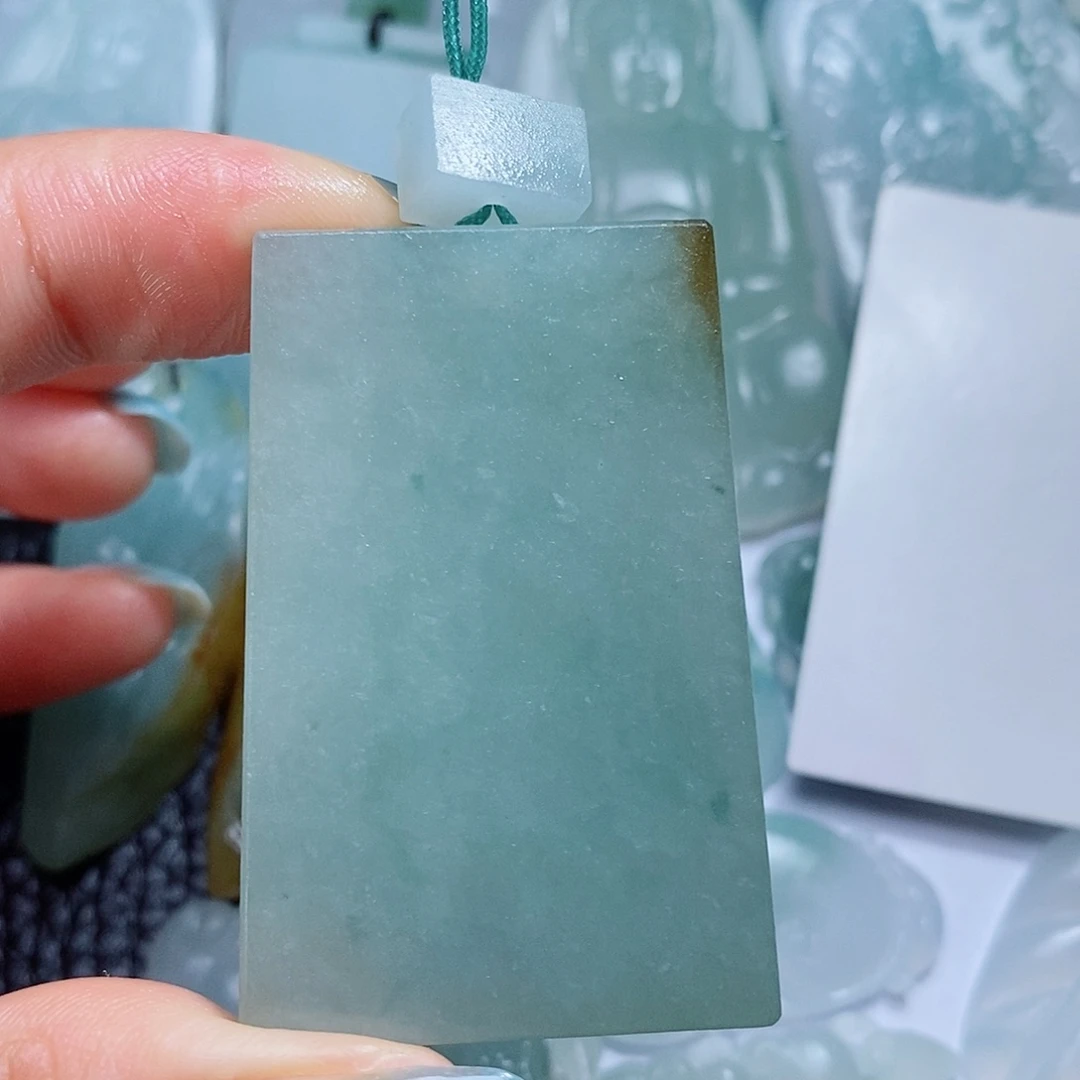 定制翡翠未镶嵌毛货付款后确认抛光