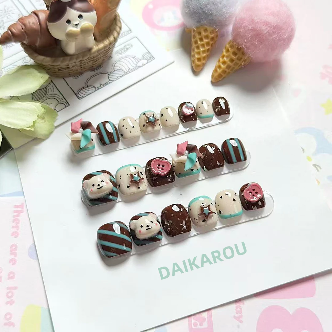 熊崽旋风  黛卡柔  ONE SIZE手工穿戴甲20片