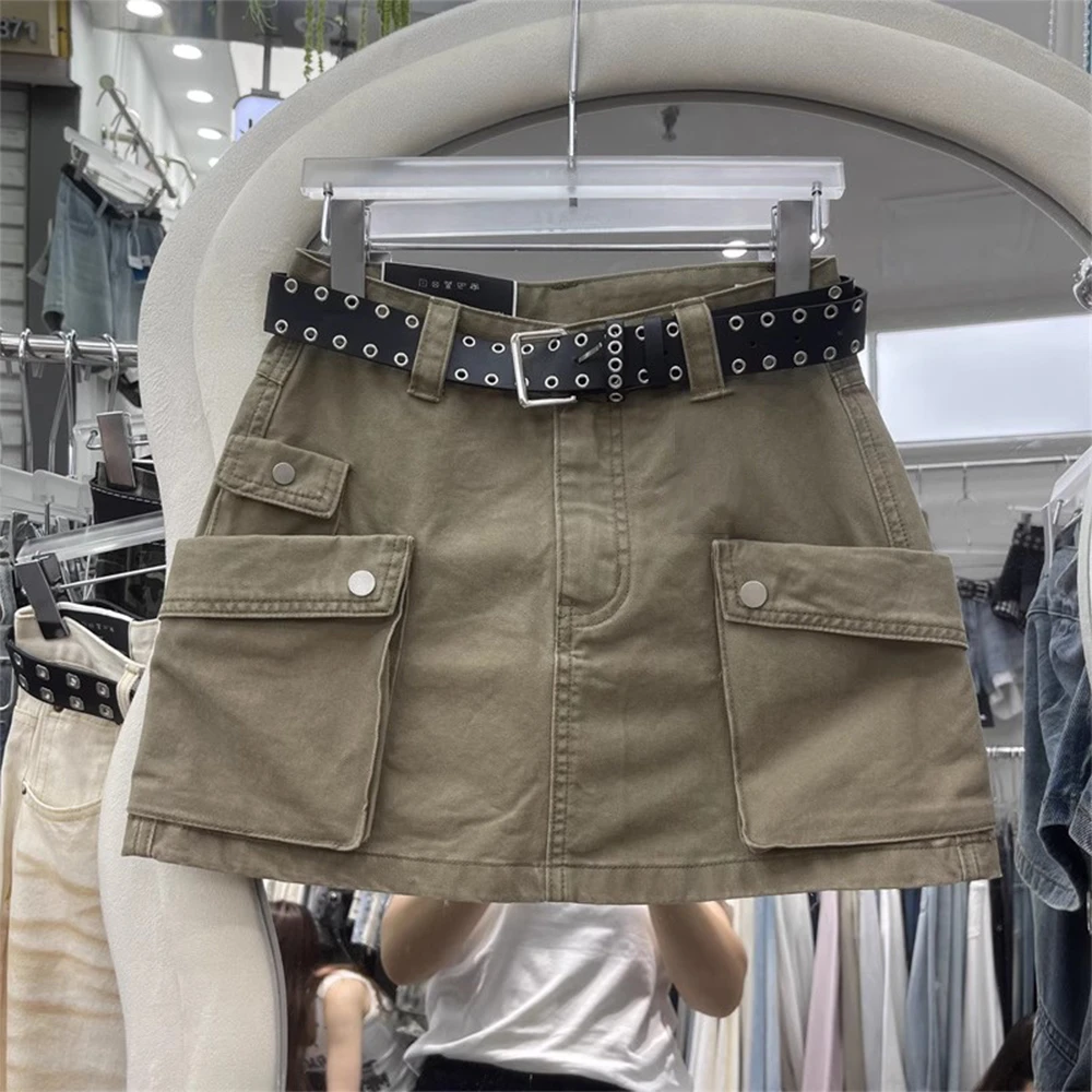 美式复古高街防走光设计感短裙女2025年夏季新款通勤包臀半身裙