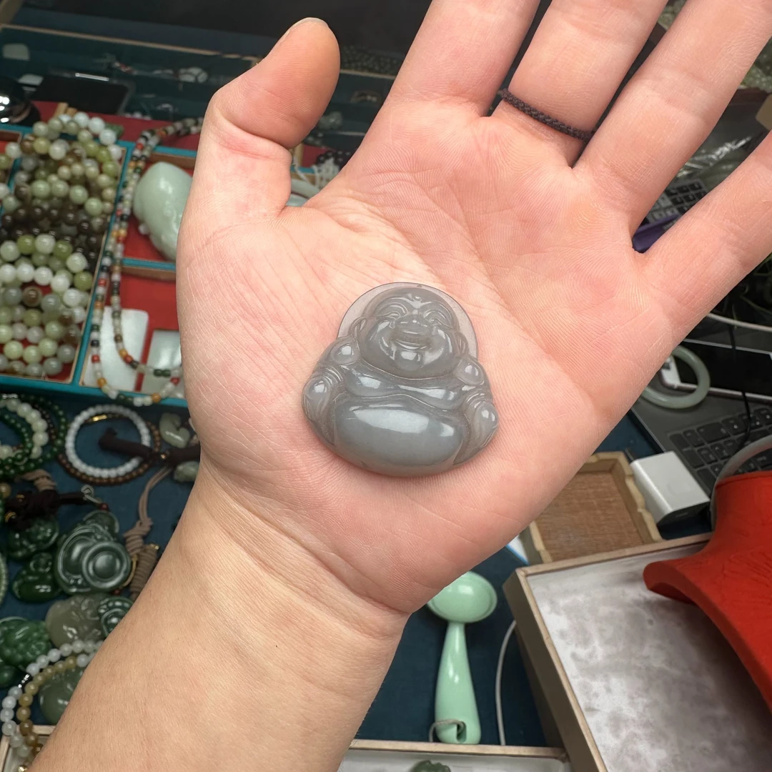 和田玉烟紫色佛公多样性发货拍一发一