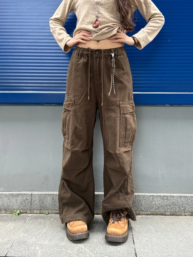 CC.CBL美式复古直筒宽松工装裤街头休闲松弛慵懒百搭裤子