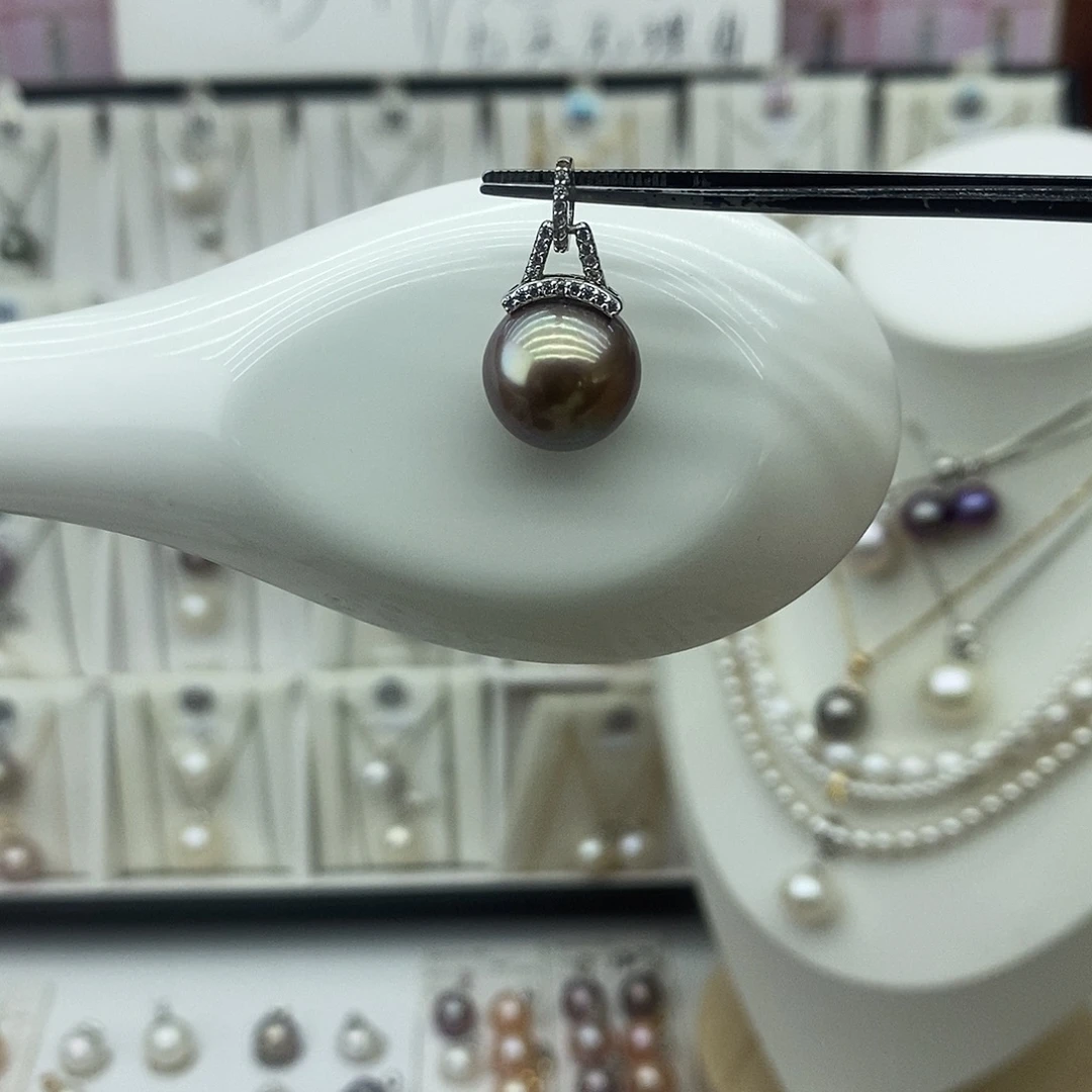 珍珠淡水珍珠银S925镶嵌