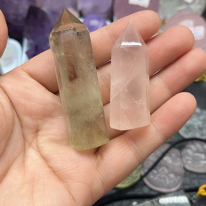 未镶嵌水晶珠宝半成品63克水晶柱