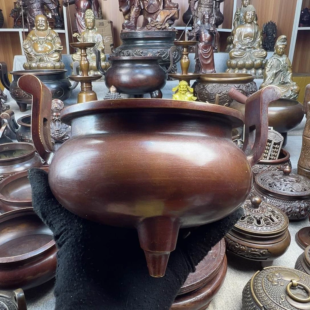 铜香炉铜摆件风水摆件铜工艺品