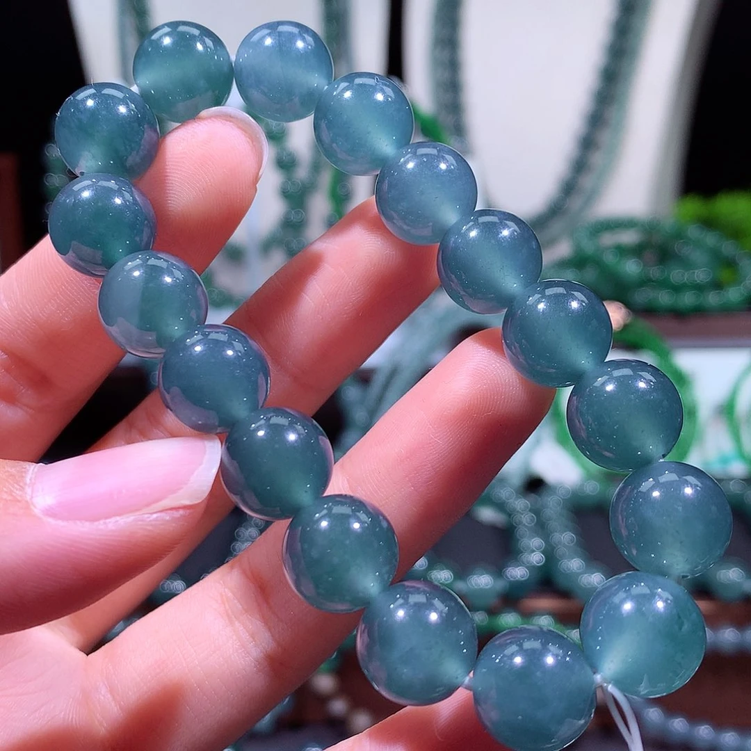 翡翠未镶嵌手链天然a货翡翠手串12